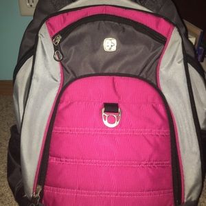 Hot Pink / Gray Swiss Gear Backpack